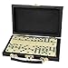 Kicko Premium Classic Domino Set Jumbo Double Six 28 Thick Pieces in Durable Wooden Vegan Leather Box for Boys Girls Adults Kids Party Favors and Game Night Use Up to 24 Players - Image 3