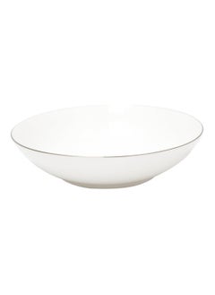 BLACKSTONE Handmade 2mm Platinum Rim Soup Plate - Elegant 8" Fine Dining Soup Plate  - Image 1