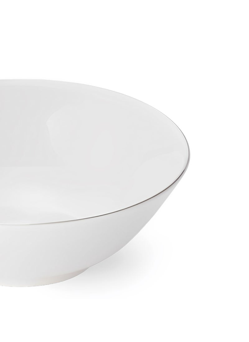 BLACKSTONE Handmade 2mm Platinum Rim Soup Plate - Elegant 8" Fine Dining Soup Plate  - Image 2