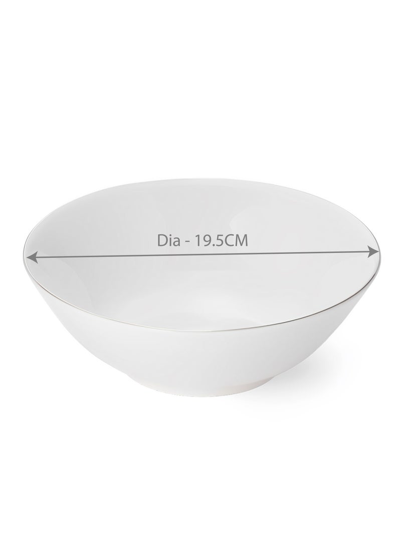 BLACKSTONE Handmade 2mm Platinum Rim Soup Plate - Elegant 8" Fine Dining Soup Plate  - Image 5