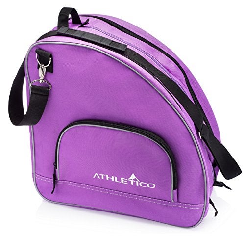 Athletico Ice Inline Skate Bag Premium Bag to Carry Ice Skates Roller Skates Inline Skates for Both Kids and Adults Purple with Black Trim Purple With Black Trim L DetachableDurable