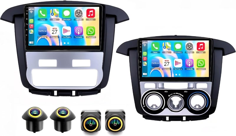 فيريكس ستيريو سيارة تويوتا إينوفا مناسب لشاشة أندرويد 2011-2015، كار بلاي، أندرويد أوتو لاسلكي، نظام ملاحة جي بي إس، واي فاي، كاميرا AHD (يدوي/أوتوماتيكي، متوافق مع كليهما) (4 كاميرات 32 جيجابايت 360D) - Image 1