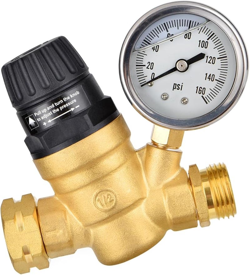 منظم ضغط الماء مع مقياس زيت قابل للتعديل لمقبض الحديقة وعربة المنزل المتنقلة - Image 5