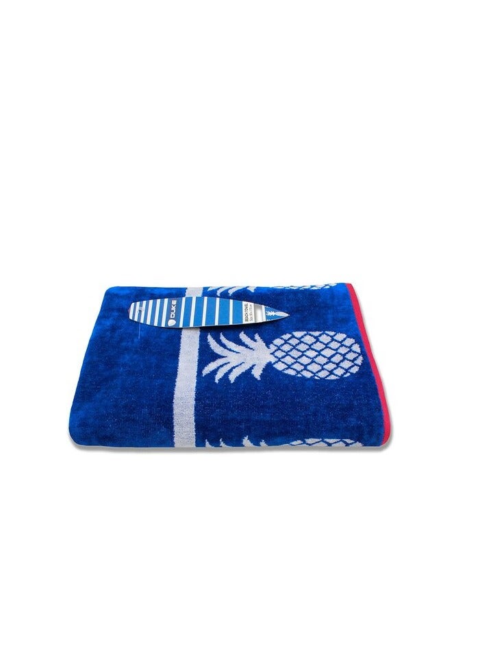DUKE BEACH TOWEL - Cotton Beach Towel, Beach Blanket 90 Cm x 170 Cm 400 GSM - Stripe Design - Image 2