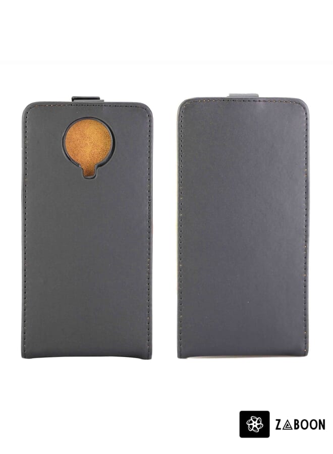 Zaboon غطاء حماية لهاتف نوكيا G10 / G20 بزاوية عمودية من الجلد مع فتحة بطاقة - Image 2