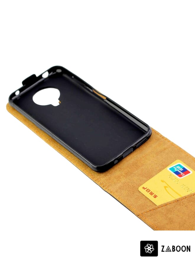 Zaboon غطاء حماية لهاتف نوكيا G10 / G20 بزاوية عمودية من الجلد مع فتحة بطاقة - Image 4