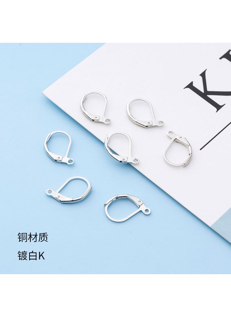 Generic - DIY Handmade Accessories Earrings Ear Hook D-shaped Jewelry Copper French Ear Hook Elastic Hook Eardrop Hook Semi-finished Ear Buckle - Image 1