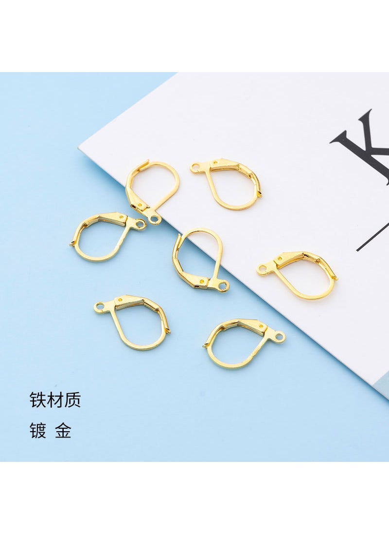 Generic - DIY Handmade Accessories Earrings Ear Hook D-shaped Jewelry Copper French Ear Hook Elastic Hook Eardrop Hook Semi-finished Ear Buckle - Image 1