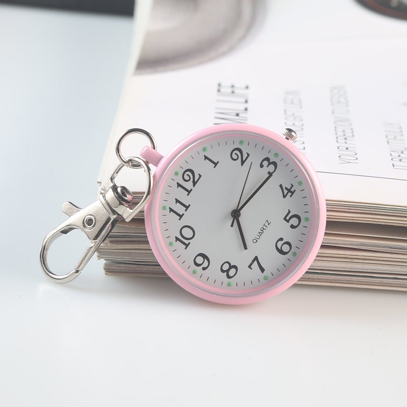 Kids Nurse Large Dial Quartz Pocket Watch Pink  - Image 1