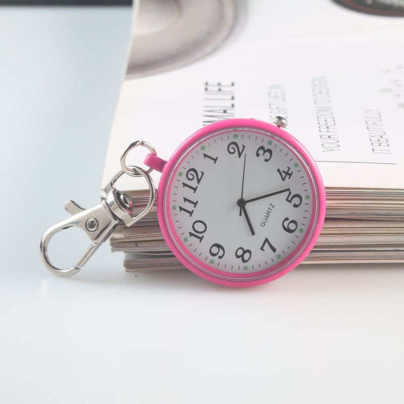 Kids Nurse Large Dial Quartz Pocket Watch Pink  - Image 2