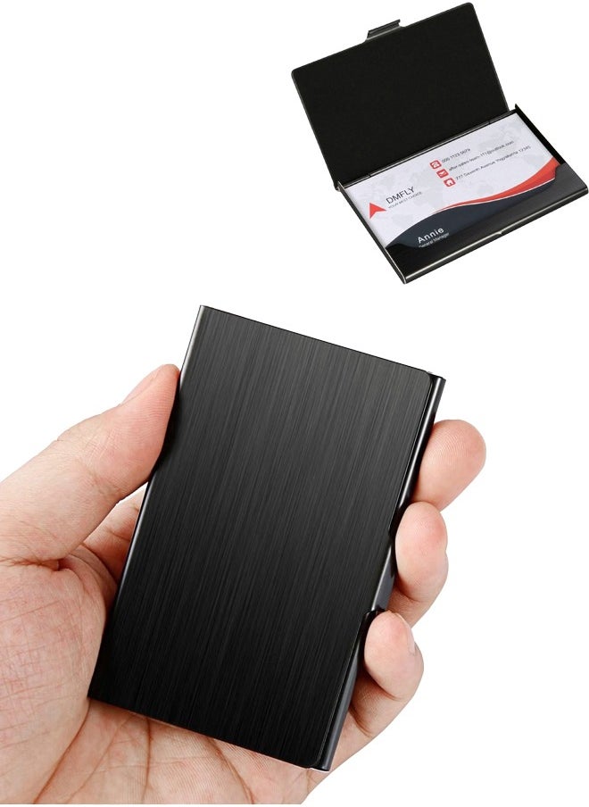 rocooart Business Card Case, Business Card Holder for Men and Women, Pocket Metal Card Case, Fashion Professional Stainless Steel Card Holders, Purse Name Card Holder, Buckle Style Shut, Best Gift for Family  - Image 1