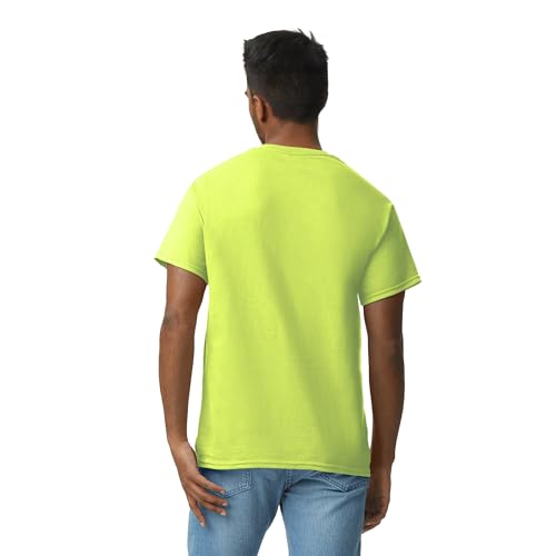 Gildan Adult Ultra Cotton T-Shirt, Style G2000, Multipack, Safety Green (10-Pack), Large - Image 3