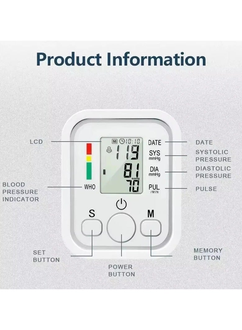جهاز قياس ضغط الدم الرقمي LCD - Image 5