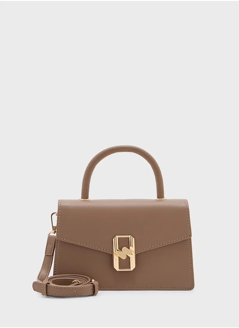 ايلا Metal Trim Detail Satchel Bag