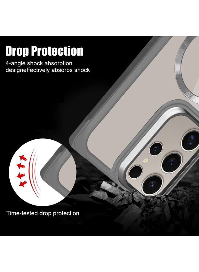 اس-توب جراب لهاتف Samsung Galaxy S25 5G مطلي بقرص مضغوط وملمس MagSafe من الأكريليك الهجين TPU - Image 4