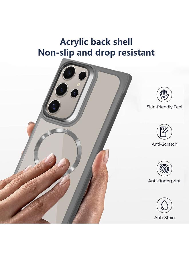 اس-توب جراب لهاتف Samsung Galaxy S25 5G مطلي بقرص مضغوط وملمس MagSafe من الأكريليك الهجين TPU - Image 3