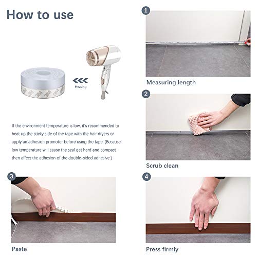 TAROSE Weather Stripping, Silicone Door Seal Strip Door, 16 Feet Long Black (Width 25mm) - Image 5