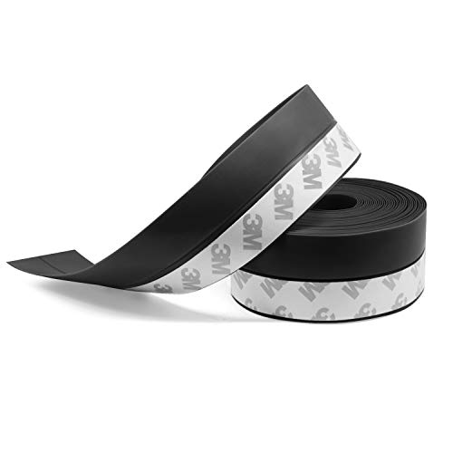 TAROSE Weather Stripping, Silicone Door Seal Strip Door, 16 Feet Long Black (Width 25mm) - Image 1