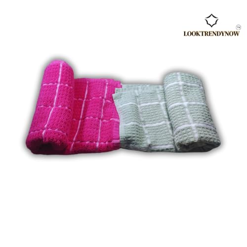 LookTrendyNow Super Soft Light Free Quick Dry Gym Towel Combo Essence (Pink CAYON) |16X24| Pack of 2 - Image 3