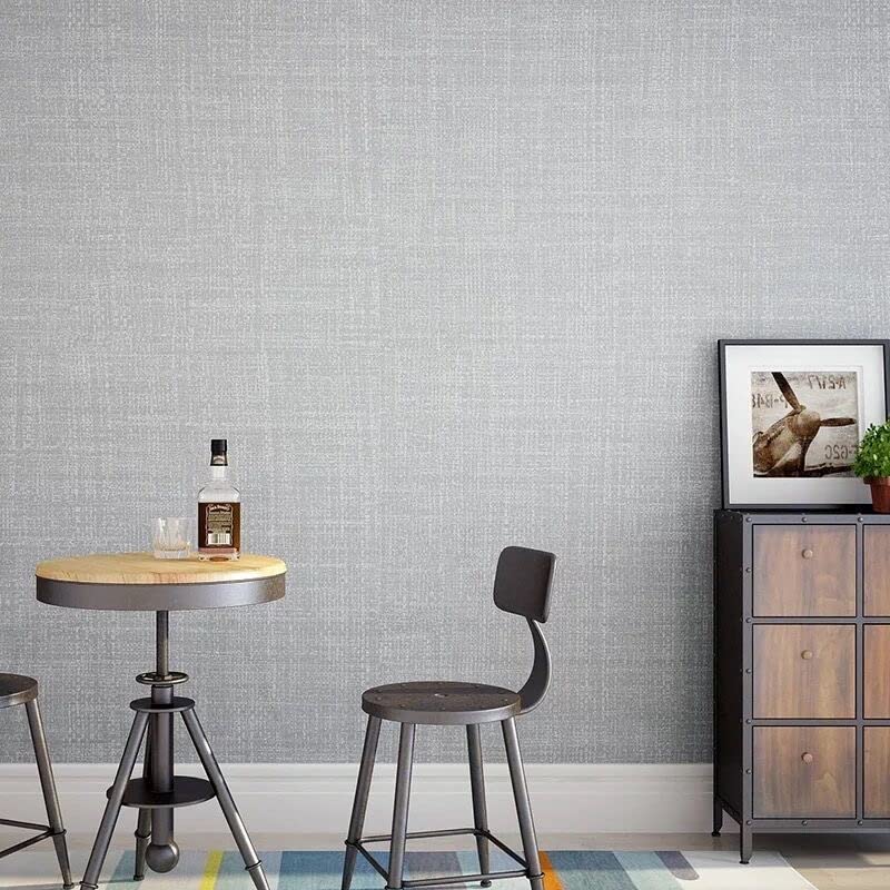 HELLKIT Fabric Peel and Stick Wallpaper Gray Faux Grasscloth Wallpaper Self-Adhesive Linen Wallpapers 17.8” x 197” Removable Wall Paper Embossed Textured Contact Paper Decoration Backsplash Countertop Liners - Image 5