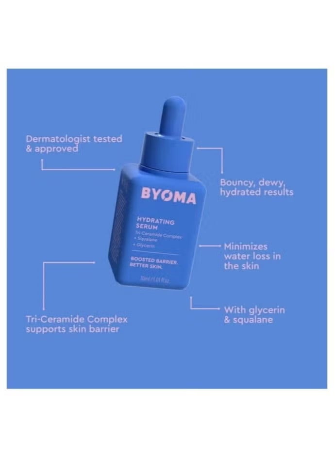 BYOMA Hydrating Serum - Moisturizing Facial Serum with Squalane, Glycerin & Ceramides - Hydrating for Glowing, Dewy Skin - 1.01 fl. oz - Image 3