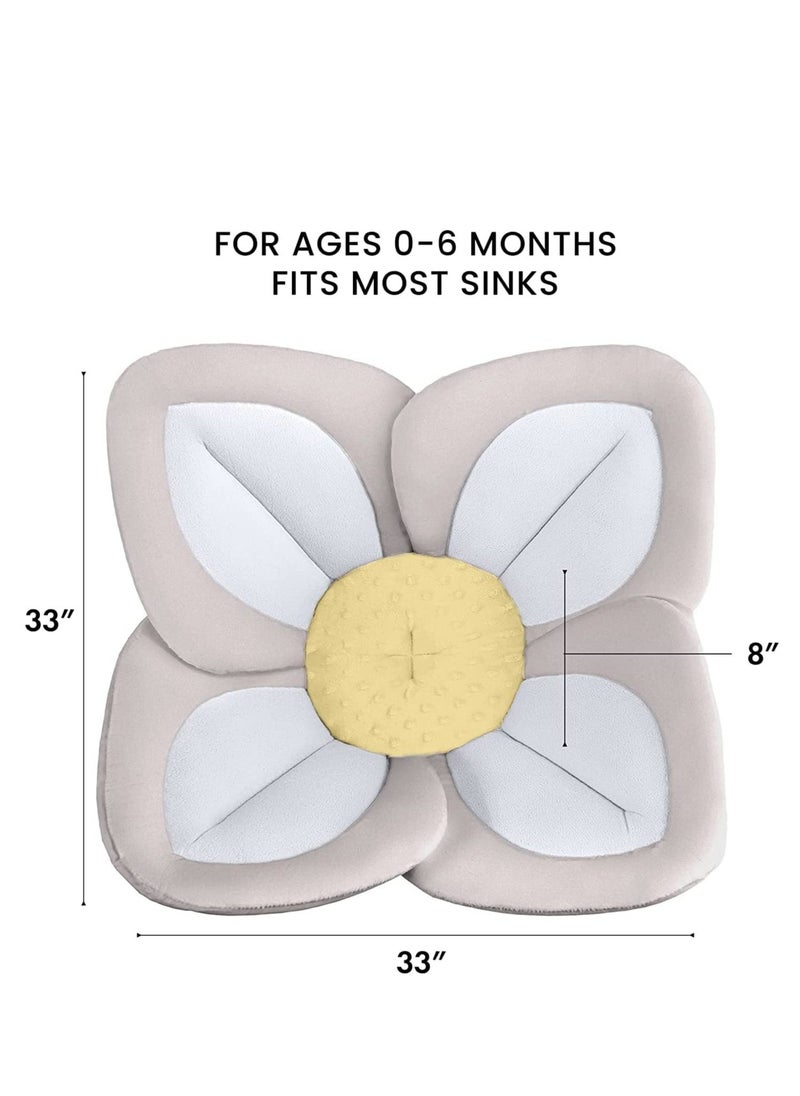 TYCOM Organic Baby Bath Flower for Infants Warm and Cozy Bamboo Flower Bath Baby Blooming Baby Bath Flower Fits Bathtub Sink Tub Supports Newborns Lotus Flower Baby Bath Mat and Travel Bag  - Image 2