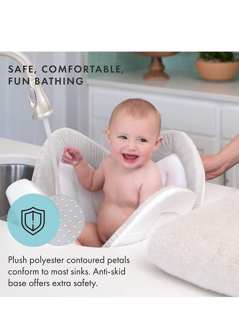 TYCOM Organic Baby Bath Flower for Infants Warm and Cozy Bamboo Flower Bath Baby Blooming Baby Bath Flower Fits Bathtub Sink Tub Supports Newborns Lotus Flower Baby Bath Mat and Travel Bag  - Image 5