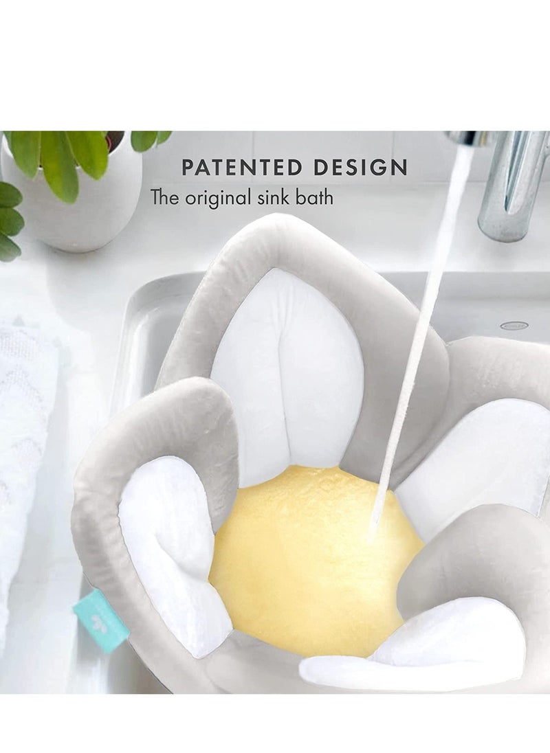 TYCOM Organic Baby Bath Flower for Infants Warm and Cozy Bamboo Flower Bath Baby Blooming Baby Bath Flower Fits Bathtub Sink Tub Supports Newborns Lotus Flower Baby Bath Mat and Travel Bag  - Image 3