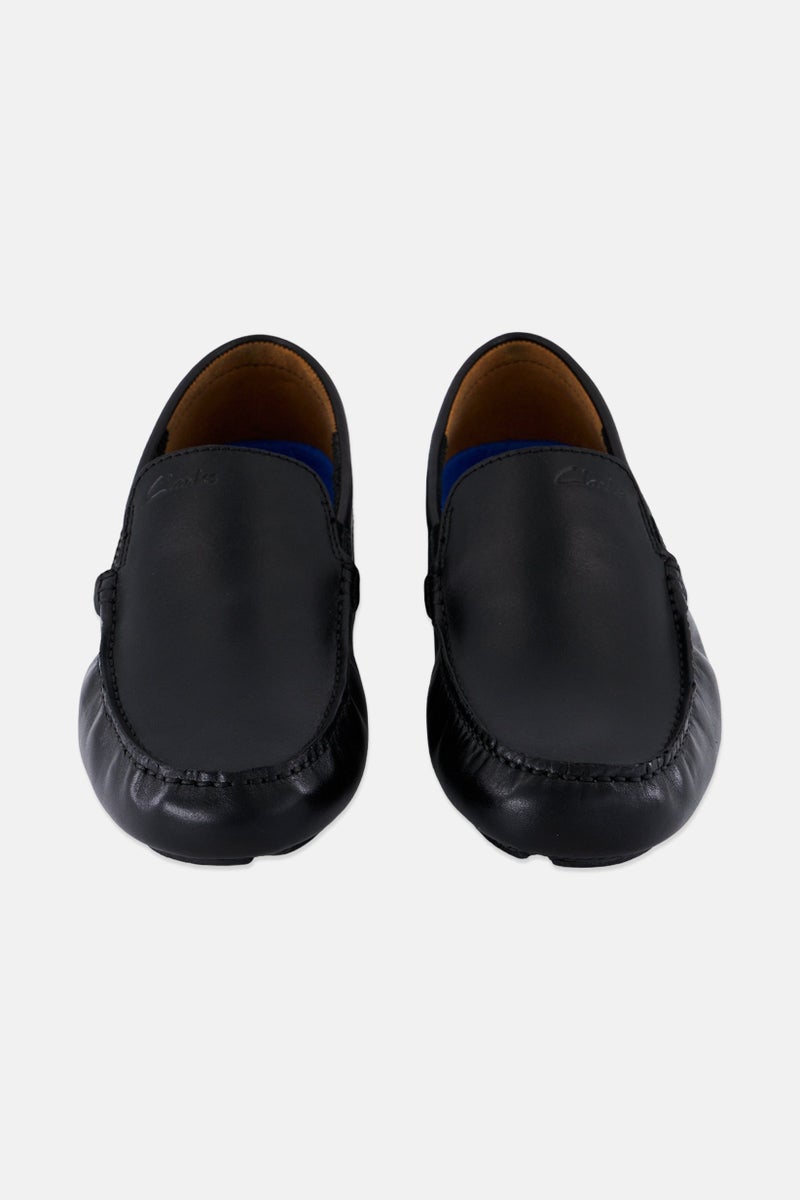 clarks Men Markman Plain Slip On Casual Shoes, Black - Image 4