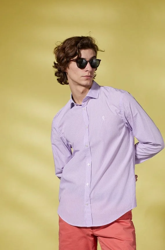 Vicomte A. Conrad Pink Stripes Shirt 100% Cotton