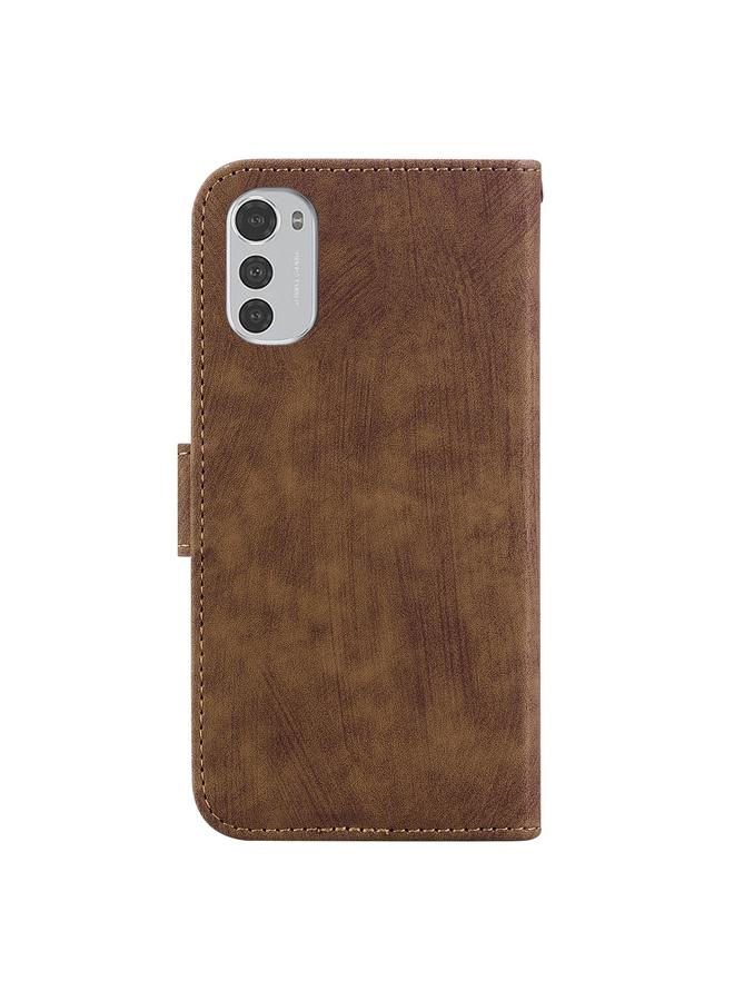S-TOP Case For Motorola Moto E32 Little Tiger Embossed Leather Phone Case - Image 3