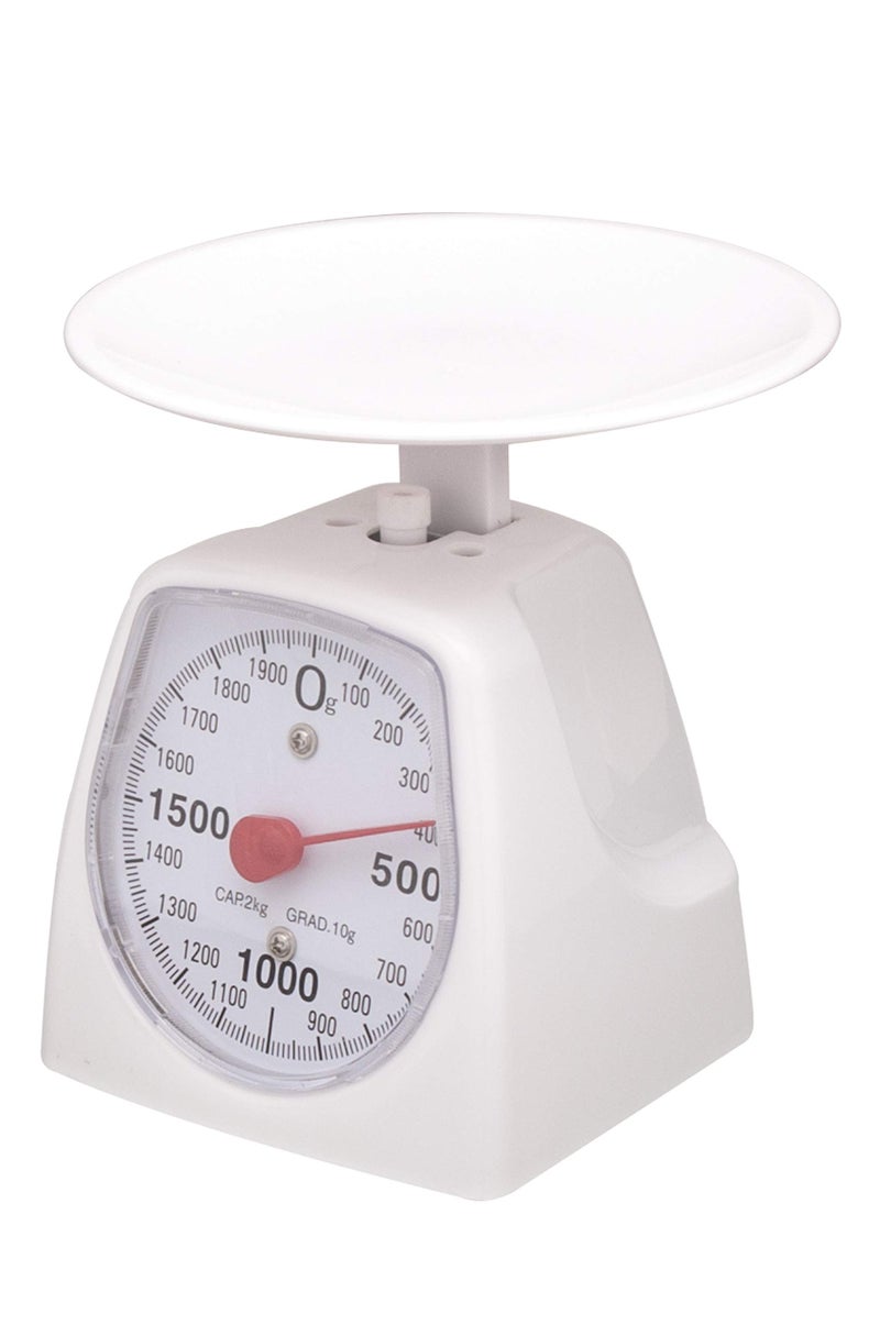 LABZIO Accurate Analog Weighing Scale for Kitchen, Laboratory, and Craft Use, 2Kg Capacity, 10g Graduation, Durable White Scale for Household, Lab, Crafting, Professional and Personal Use - Image 5