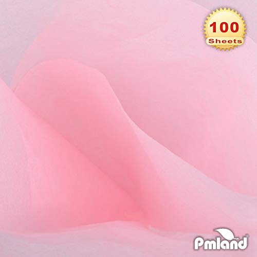 PMLAND Premium Quality Pink Tissue Paper - 100 Sheets (20 x 15 Inches) Bulk for Gift Wrap Gift Bags Packaging Crafts Party Holiday Birthday Wedding Baby Shower - Image 4