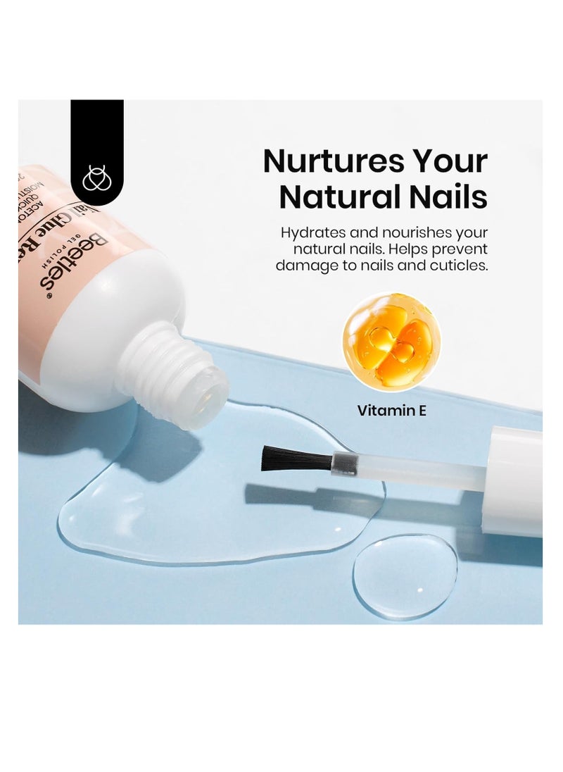 beetles Gel Polish Beetles Nail Glue Remover Glue 20ml for False Nails, Press on Nails Glue Remover for Fake Nail Tips Acrylic Nail Adhesive Remover with Cuticle Pusher, Not for Uv Gel Glue or Gel Polish Gift for Mom  - Image 3