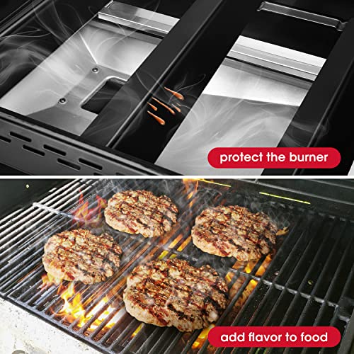 Unicook 7635 15.3 Inch Flavorizer Bars for Weber Spirit I & II 200 Series, Spirit E/S 210 and 220 Grills, Porcelain Grill Heat Plate Replacement Parts for Weber GS4 Grill Parts, Burner Covers 3 Pack - Image 5