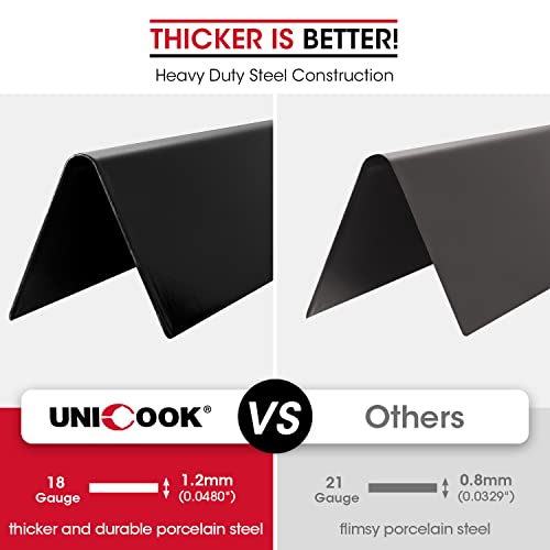 Unicook 7635 15.3 Inch Flavorizer Bars for Weber Spirit I & II 200 Series, Spirit E/S 210 and 220 Grills, Porcelain Grill Heat Plate Replacement Parts for Weber GS4 Grill Parts, Burner Covers 3 Pack - Image 3