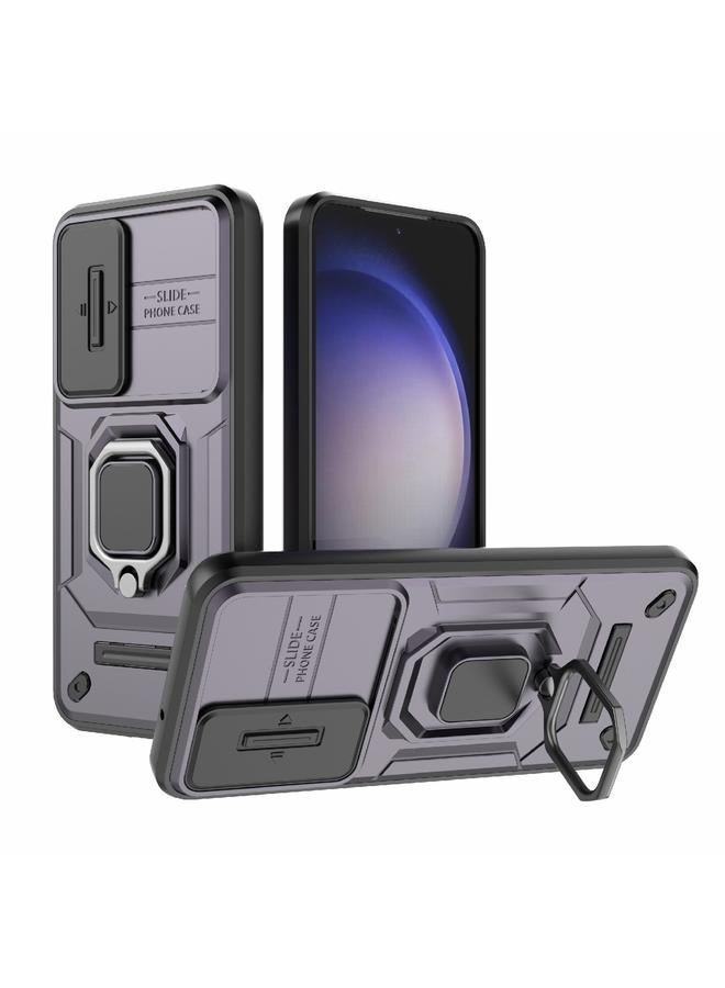 S-TOP Case For Samsung Galaxy S23 5G Sliding Camshield TPU + PC Shockproof Phone Case with Holder - Image 1