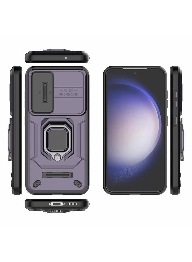 S-TOP Case For Samsung Galaxy S23 5G Sliding Camshield TPU + PC Shockproof Phone Case with Holder - Image 2