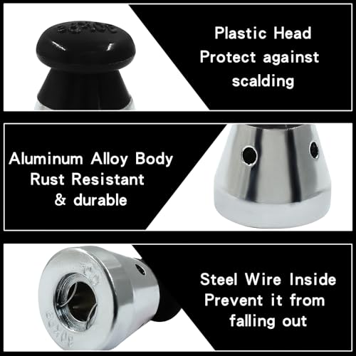 LifCratms Pressure Cooker Relief Jigger Valve, Black Universal Pressure Cooker Safe Regulator 80KPA Replacement Exhaust Valve Accessories for Weight Pressure Control (1Pcs) - Image 3