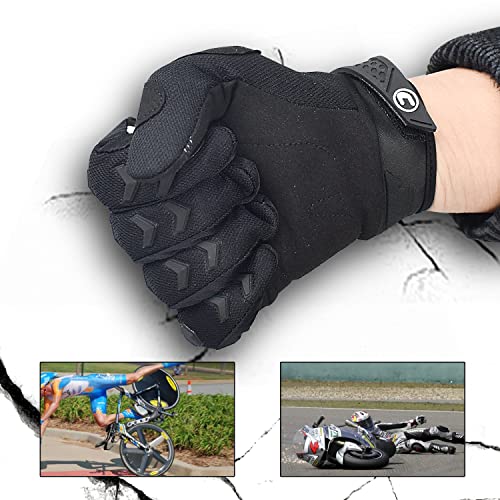 CHCYCLE Dirt Bike Gloves Mountain Bike Motocross Motorcycle Gloves for Men Motorbike ATV Racing Touch Screen Full Finger Glove for Cycling BMX MTB MX Climbing (X-Large, Black) - Image 4