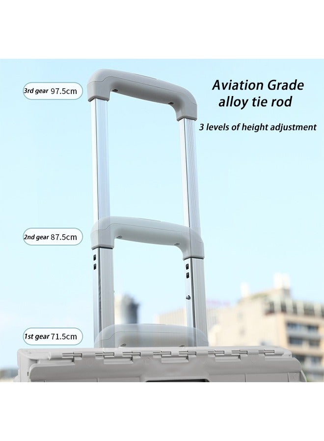 كادي ون عربة تسوق قابلة للطي عربة تسوق بعجلات عربة تسوق قابلة للطي صغيرة الحجم مناسبة للسوبر ماركت والمنزل وتسلق السلالم والتسوق والتخييم في الهواء الطلق والنزهة - Image 4