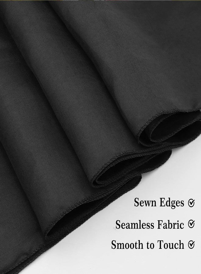 timecity Black Table Runner 12 Packs Halloween Satin Runners 12 x 108 Inch Long Party Table Runners Smooth Table Runner for Banquet Birthday Graduations Party Decorations - Image 3