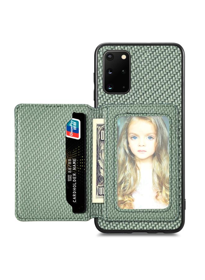 اس-توب جراب لهاتف Samsung Galaxy S20 Ultra مصنوع من ألياف الكربون وحقيبة محفظة مغناطيسية للبطاقات وحافظة هاتف - Image 1