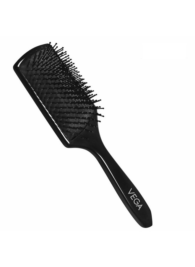 Vega Premium Collection Mini Paddle Hair Brush (India'S No.1* Hair Brush Brand) For Men & Women, Black, (8586 M)  - Image 1
