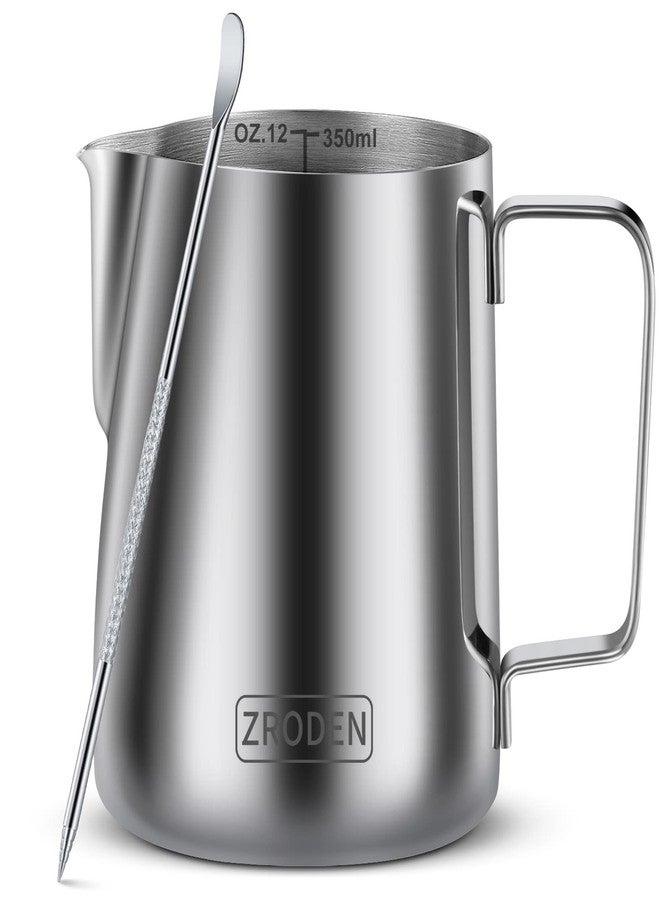 Zroden Milk Frothing Pitcher, 12oz 20oz 32oz Espresso Steaming Pitchers Stainless Steel Cappuccino Coffee Machine Accessories Barista Tools Steamer Froth Pitchers Milk Jug Cup with Decorating Pen Latte Art - Image 1