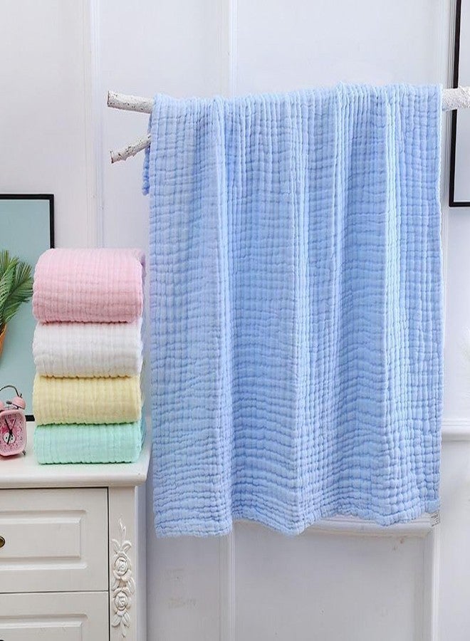 ZAPLES Organic 100% Muslin Cotton Baby Bath Towel Super Absorbent Extra Soft Muslin Bath Towel for Infants, New Born Babies and Toddlers Boys and Girls - 105x105 cm (Multicolor) - Image 2