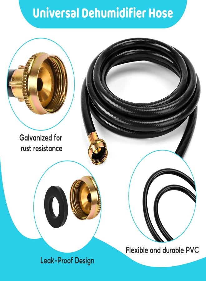 UCandy Dehumidifier Drain Hose 3/4 Inch FHT, 12 Ft,with Premium Brass Connectors to Prevent Water Leakage, Drain Hose Compatible with Most Brands of Dehumidifiers - Image 3