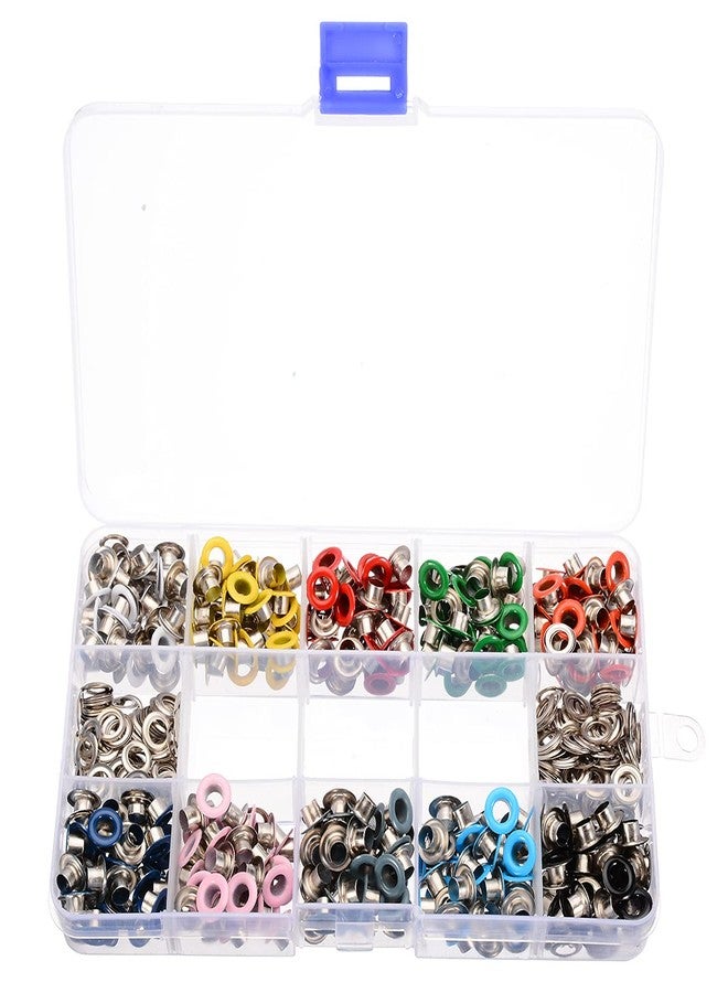SEIWEI 400Pcs 10 Colors 5MM Metal Eyelet and Grommets with Install Tool Storage Box for Clothes Shoes Bag Paper Leather Crafts DIY Projects - Image 1