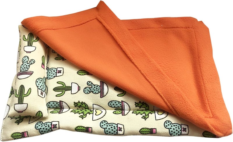 Bearded Dragon Bed with Pillow, Cozy Cotton Filled Lizard Sleeping Bag, Soft Breathable Pet Bedding, Long-Lasting Polyester, Easy to Clean, for Gecko, Hamster, Beige - Image 1