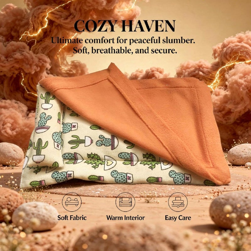 Bearded Dragon Bed with Pillow, Cozy Cotton Filled Lizard Sleeping Bag, Soft Breathable Pet Bedding, Long-Lasting Polyester, Easy to Clean, for Gecko, Hamster, Beige - Image 4